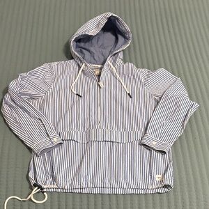 L.L. Bean Blue and White Striped Shirt